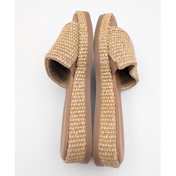 Steve Madden Boardwalk Espadrille Slide Sandals Natural Raffia Size US7.5M EU38 - Picture 5 of 9